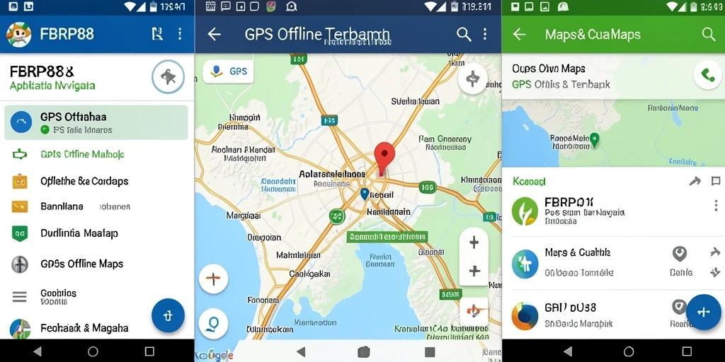 Antarmuka FBRP88 dengan fungsi GPS Offline yang memudahkan navigasi.