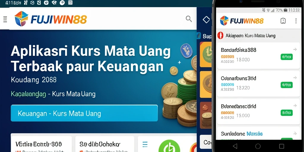 Antarmuka FUJIWIN88 yang modern dan mudah digunakan untuk pengecekan kurs mata uang.