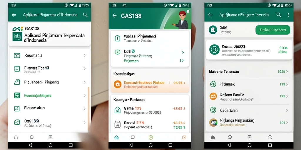 Tampilan antarmuka aplikasi GAS138 yang user-friendly dan informatif.